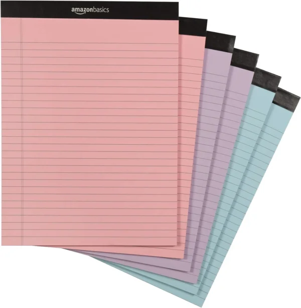 Amazon Basics Wide Ruled 8.5 x 11.75-Inch 50 Sheet Lined Writing Note Pad